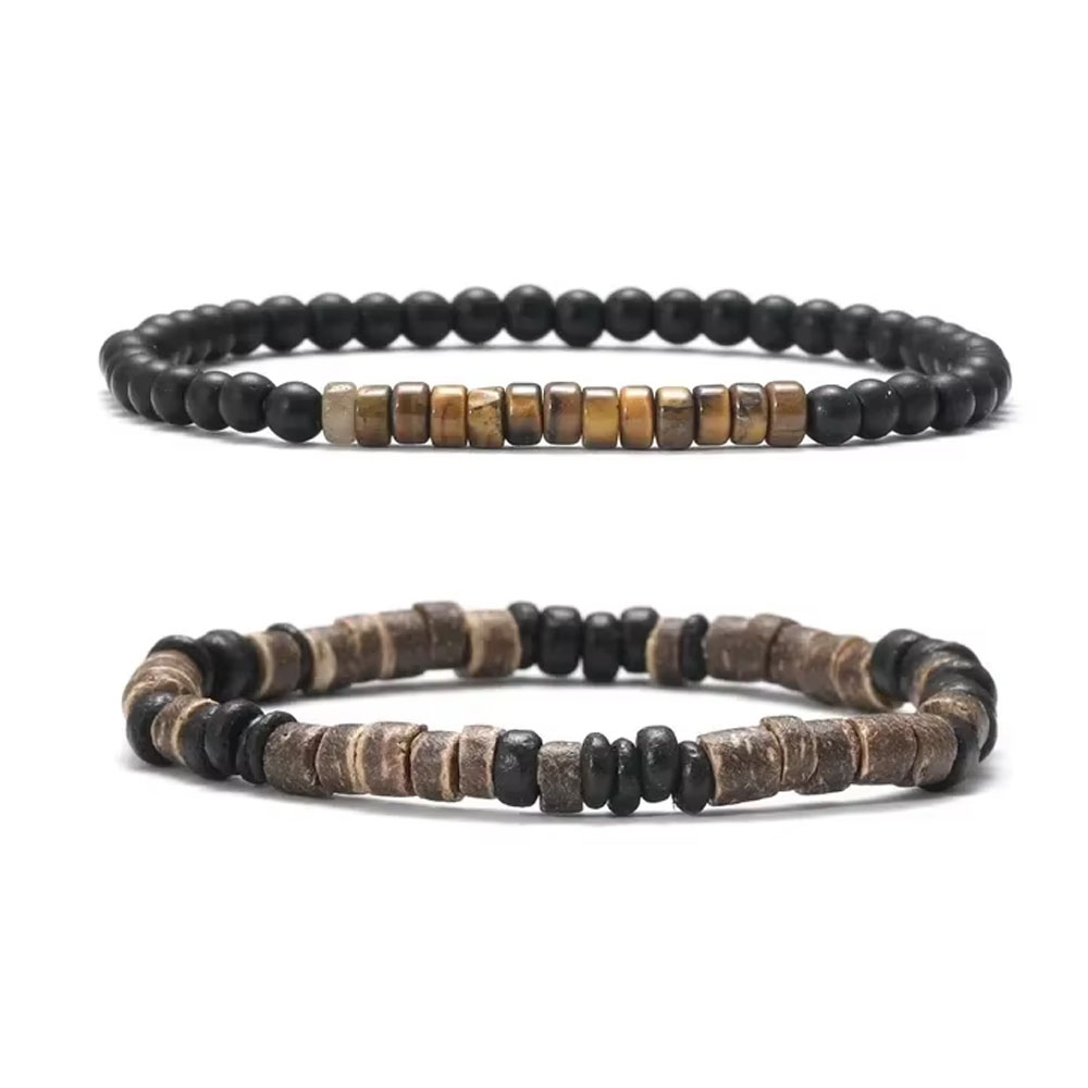 Ethnic Fashion Jewellery - Pulsera de cuentas de madera de