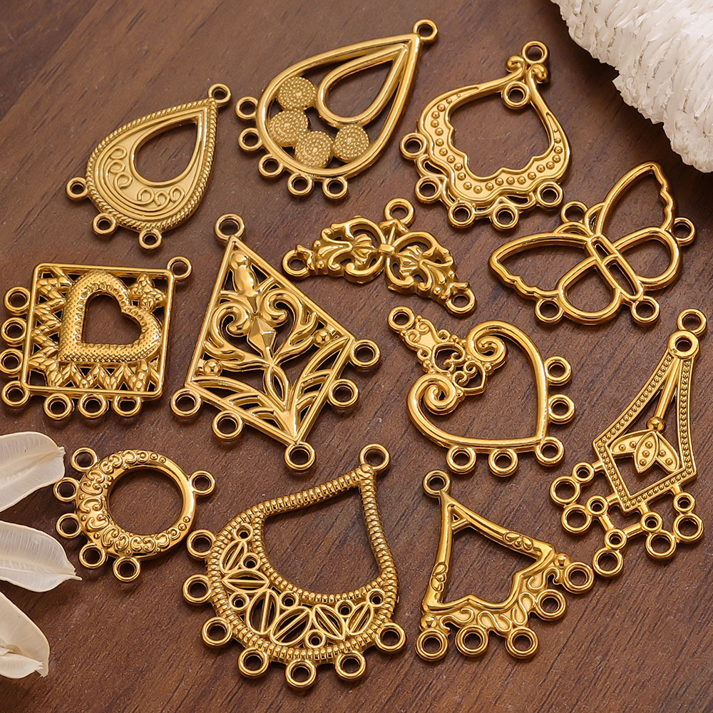 Ethnic Fashion Jewellery - 5 piezas de conectores de acero