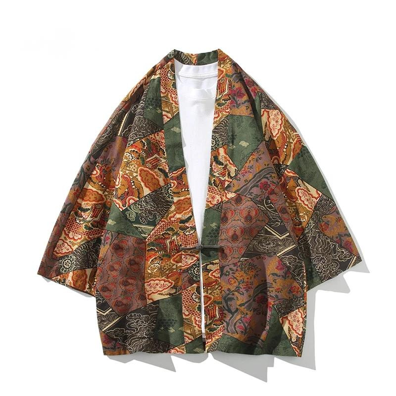 Ethnic Fashion In - Estilo étnico estampado Yukata hombres mujeres
