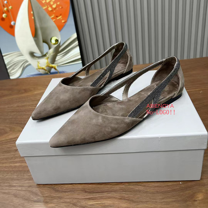 Zapatos planos de gamuza nuevo - Ethnic Fashion Dress reseña y precio