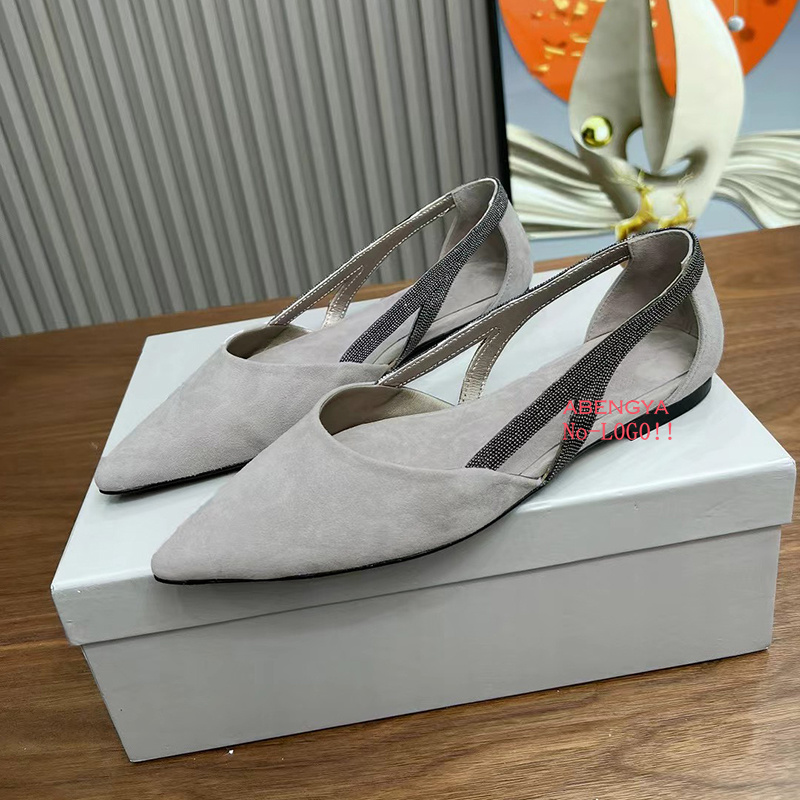Zapatos planos de gamuza nuevo - Ethnic Fashion Dress reseña y precio