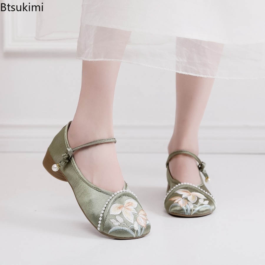 Zapatos de Mujer con Tacón Baj - Ethnic Fashion In reseña y precio