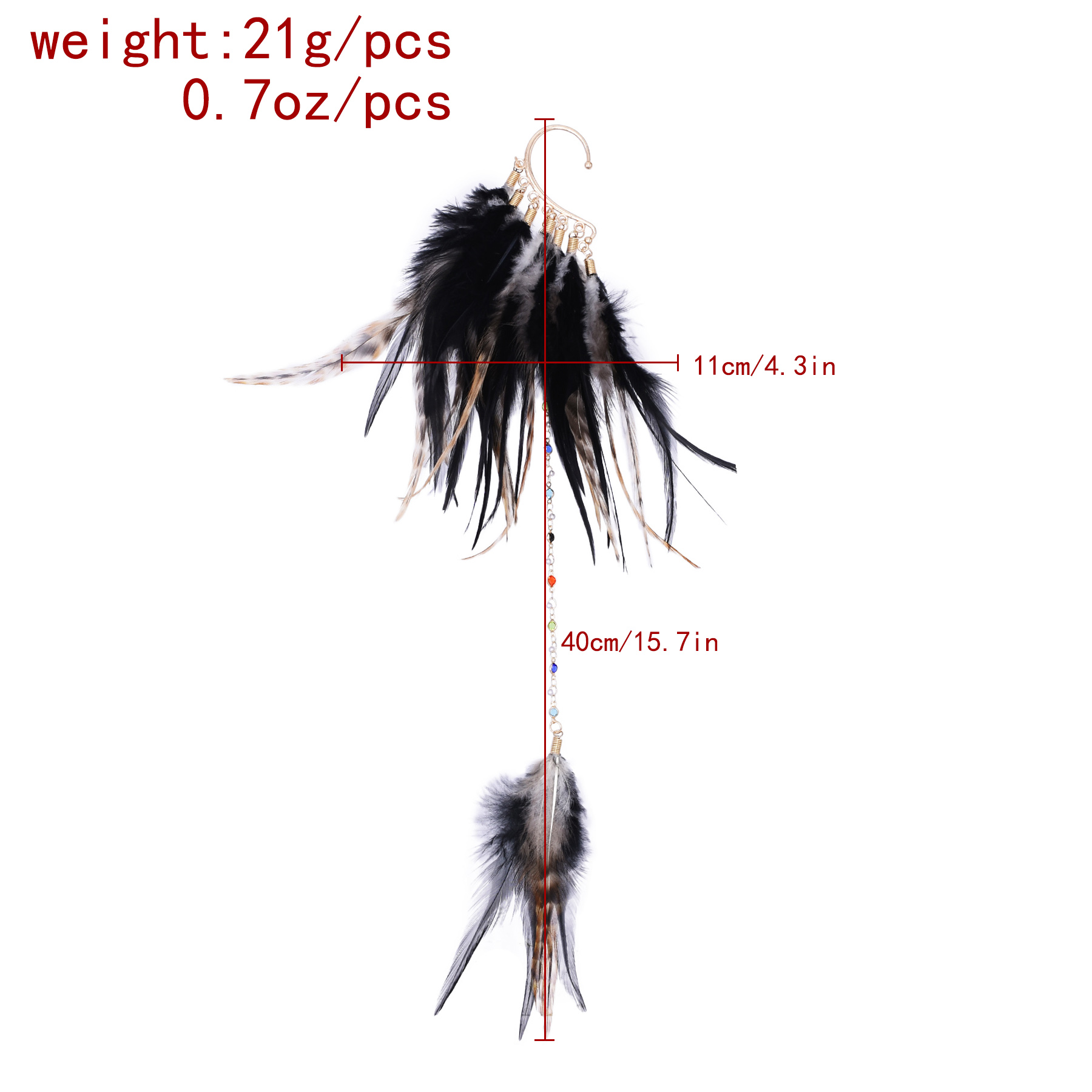 Pendientes colgantes de plumas - Ethnic Indian Fashion reseña y precio