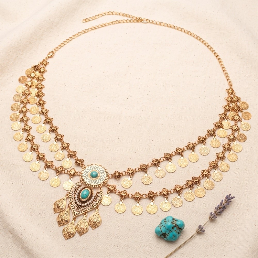 Cadena de cintura boho de dobl - Ethnic Fashion Jewellery reseña y precio
