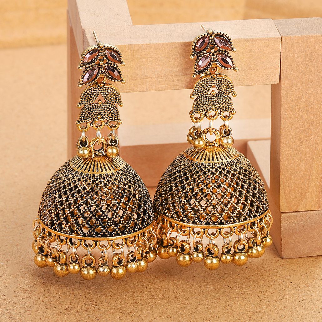 Pendientes colgantes de campan - Ethnic Indian Fashion reseña y precio