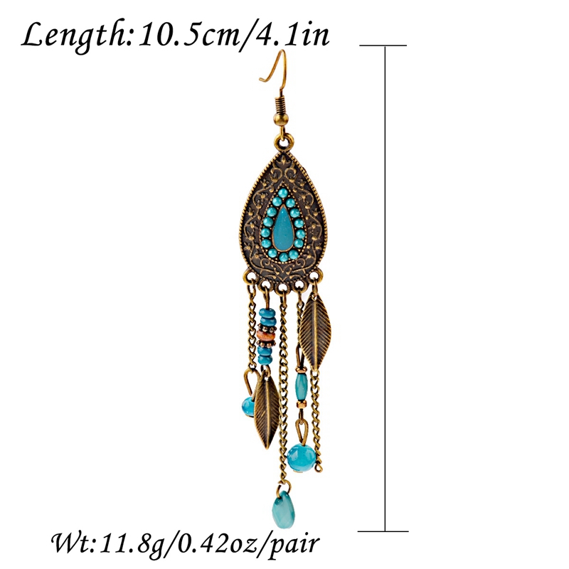 TopHanqi-pendiente de gota de  - Ethnic Indian Fashion reseña y precio